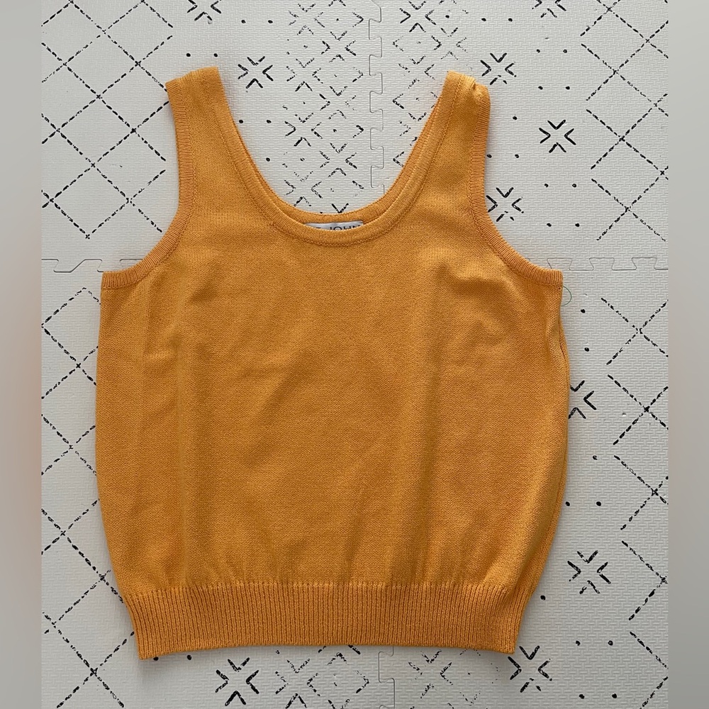 NWOT St. John by Marie Gray Women's Yellow Santana Sleeveless Knit Tank‎ Top M